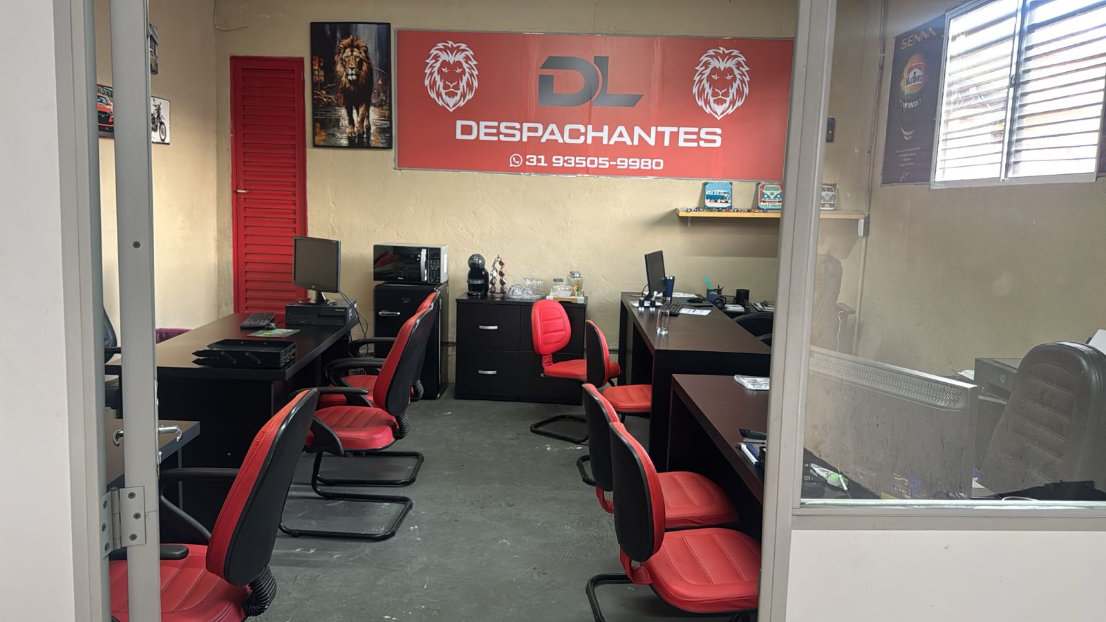 Vista interna do escritório DL
